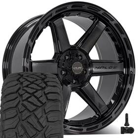 4play Wheels 9513438 4p63 22x10 Black And 33x12.5x22 At Tires Tpms Set 5 5x127 5x139.7