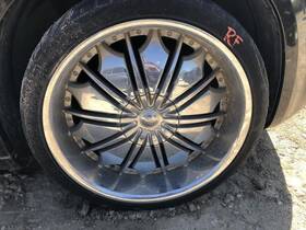 560.ch1u08 Tyfun Tw706 22 X 9.5 Chrome Wheel And Tire Set X4 5x115bp