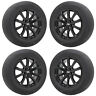 84006619 Cadillac Gloss Black Wheels Rims Tires Factory Oem Set