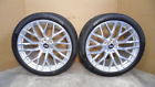 Audi Silver Alloy Rear Wheels Rims Tires Pair Oem
