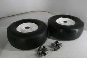 Sd00300 Budreu 13 X 5-6 Inch Flat Free Lawn Mower Tires W Steel Rim Black Solid