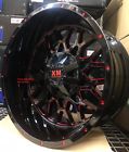 Extreme Mudder Black Red Wheels Mt Tires Yukon Silverado