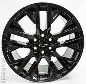 84799395 Factory Oem 4 Chevy Silverado Avalanche Tahoe Black 22 Inch Wheels Rims Tires 5903