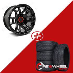 Factory Style Wheels F250178577 0 17 Inch Gloss Black Milled With Tires Fits Toyota Tacoma 4runner Fj Cruiser