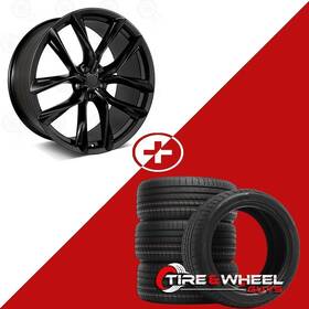 Rt11209565 Factory Style Wheels Rt11208565 35/rt11209565 35 20 Inch Satin Black Staggered Set Of 4 With Tires Fits Tesla Model 3