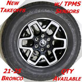 M2dz-1007-t Ford 2021-2025 Bronco 18 Inch Outer Banks Wheel With Tpms And 255/70/r18 Tire Oe New Takeoffs M2dz-1007-t Ford 2021-2025 Bronco 18 Inch Outer Banks Wheel With Tpms And 255/70/r18 Tire Oe New Takeoffs