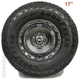 Ford N2dc-1007b1b 5 New Bronco Everglades 17 Inch Gray Factory Oem Wheels Rims Goodyear Rt Tires
