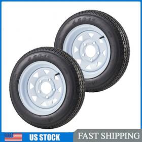 Garveetech 480-12 Pair 480 12 Tire 4.80x12 Trailer With Rim 5 Lug On 4.5 Inch For Utility Campers
