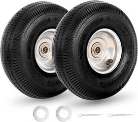 Gicool Wh-rp3504ss-2s 10 Inch Tire And Wheel 2 Pack 4.10/3.50-4 S Black