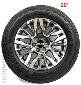 Gm 87835097 4 New 2025 Gmc Sierra Yukon Oem Grey Machined 20 Inch Wheels Rims Tires
