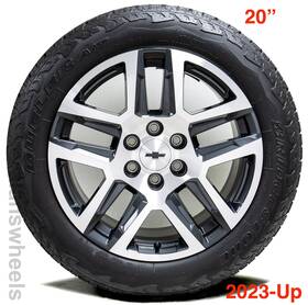 23376225 Gm Oem 4 New Chevy Colorado Charcoal Machined 20 Inch Wheels Rims Tires 2023-up Only
