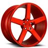 Nichenc084-2 Niche Staggered Milan Candy Red Wheels And Tires