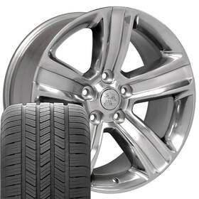 9507704 Oe Wheels 2453 Polished 20 Inch Rims And Goodyear Tires Fit Ram 1500 Durango Dakota