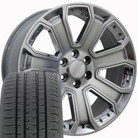 9508282 Oe Wheels 20 Inch Hyper 5661 And Bridgestone Tires Fit Chevy Silverado Tahoe
