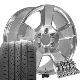 9508735 Oe Wheels 20 Inch Rims Fit Tahoe Yukon Cv76 Polished Eagle As Tires Lugs Tpms 5652
