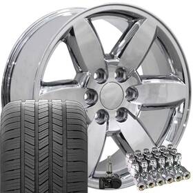 9508782 Oe Wheels 20 Inch Rims Fit Gmc Chevy Yukon Tahoe Cv94 Chrome Eagle As Tires Lugs Tpms 5420