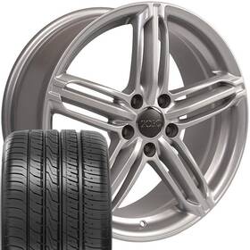 9510753 Oe Wheels Silver 18 Inch 58840 Rims And Tires Set Fits Audi Volkswagen Rs6 Style Et35 9510753 Oe Wheels Silver 18 Inch 58840 Rims And Tires Set Fits Audi Volkswagen Rs6 Style Et35