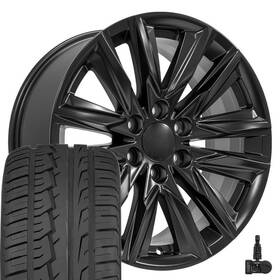 Oe Wheels 9511248 20x9 Satin Black 4869 And 275/55r20 Tires Fit Escalade Tahoe Silverado