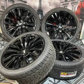 Oe Wheels 9511543 Black 24 Inch 305/35r24 Lionhart Set Fits Cadillac Gmc Chevy 6lugs New