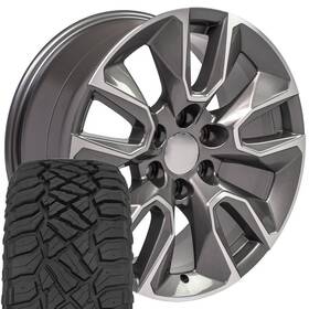 9512742 Oe Wheels 5916 20x9 Gunmetal Rims And 275/55r20 A/t Tires Set 6x139.7 28et 9512742 Oe Wheels 5916 20x9 Gunmetal Rims And 275/55r20 A/t Tires Set 6x139.7 28et