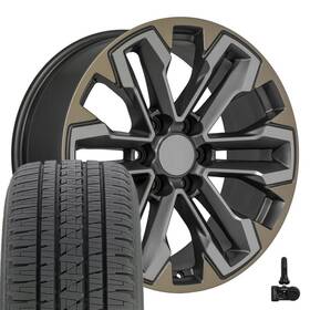 9513277 Oe Wheels 5905 Gunmetal 20x9 And 275/55r20 Bridgestone Tires Tpms Set 6x5.5 26et 9513277 Oe Wheels 5905 Gunmetal 20x9 And 275/55r20 Bridgestone Tires Tpms Set 6x5.5 26et