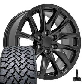 Oe Wheels 9513821 Ca90 20x9 Black And 275/55r20 At Tires Set 6x139.7