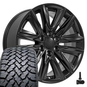 Oe Wheels 9513823 20x9 Black 4869 And 275/55r20 At Tires Set 6x139.7