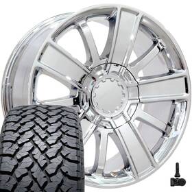 Oe Wheels 9513861 20x9 Chrome 5653 And 275/55r20 At Tires Set 6x139.7