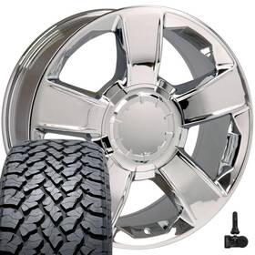 Oe Wheels 9513862 20x8.5 Chrome 5651 And 275/55r20 At Tires Set 6x139.7