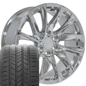 Oe Wheels 9514995 Ca90 20x9 Chrome And Goodyear Tires Set 6x139.7 28et