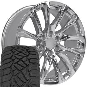 Oe Wheels 9515119 Ca90 22x9 Chrome And 285/45r22 R/t Tires Set 6x139.7 28et