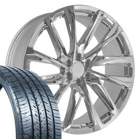 Oe Wheels 9515291 Ca90 26x10 Chrome And 295/30r26 A/s Tires Set 6x139.7 31et