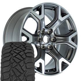 9513265 Oem Set 4 2678 Charcoal 20x9 Jeep Wheels And 275/55r20 All Terrain Tires 6x5.5 19et
