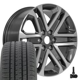 9513282 Oem 10345 20x8.5 Gunmetal Wheels And 275/55 Bridgestone Tires Tpms Set 6x135 44et 9513282 Oem 10345 20x8.5 Gunmetal Wheels And 275/55 Bridgestone Tires Tpms Set 6x135 44et