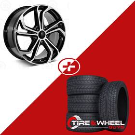 Oes Ra66198543 45 19 Inch Machined Face Black Wheels With Tires Fits Volkswagen Golf Jetta Passat Gti