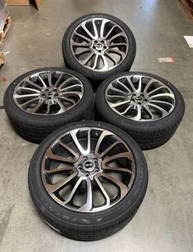 Oes Rl07221021 50 22 Inch Machined Gunmetal Wheels With Tires Fits Range Rover Discover Lr3 Lr4 5x120