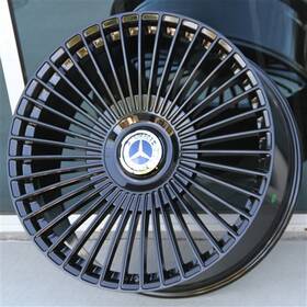 Os Wheels G0012410513020gb-t1 Set 4 24x10 5x130 Gloss Black Wheel/tire Pkg Fit Benz G Wagon G550 G65 G63 Amg
