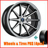 Rohanarh002-2 Rohana Staggered Machined Black Wheels And Tires
