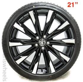 Toyota 42611-30k70 4 New Crown 21 Inch Black Machined Factory Wheels Rims Tires Clf 75332