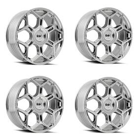 379-2814c Wheel One Set 4 20 Inch Mazzi Libra 20x8.5 Chrome 5x4.25 Wheels With 235/35r20 Lionhart Tires