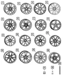 Genuine Mopar Aluminum Wheel 6TE83DD5AA. Fixed Price $700.90.