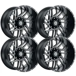 (SET-4) Scorpion SC29 20X10 6X139.7 -19MM Black Milled Wheels Rims Inch. Fixed Price $1260.00.