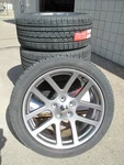 22" Dodge Ram 1500 SRT10 Style Set Of 4 Gunmetal Wheels With Tires 2223. Fixed Price $1739.99.