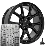 Oe Wheels DG21 20X9 Gloss Black Rims, 275/40R20 Uhp A/s Tires & Tpms Set 5X115. Fixed Price $1749.00.