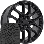 CV67 22X9 Black Oe Wheels Rims & 285/45R22 Rt Tires Set 6X139.7 28ET. Fixed Price $1900.00.