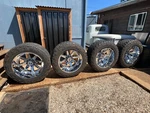 (4) Hostile H109 Alpha Chrome 24X14 Wheels 8X180 Lug, Nitto Trail Grappler Tires. Fixed Price $2000.00.