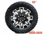 4 Gmc Sierra 2500 3500 22 Factory Oem Black Machine Wheels Rims Bfg K03 Tires. Fixed Price $4895.00.