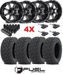 20 Fuel Wheels Tires 275 60 All Terrain A/t Gloss Black Milled Package Set 4. Fixed Price $2495.00.