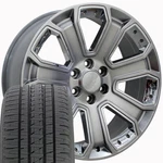 20" Hyper 5661 Wheels & Bridgestone Tires Fit Chevy Silverado Tahoe. Fixed Price $2204.00.