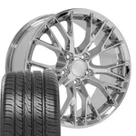 18X8.5 Chrome 5734 Wheels & Tires Fit Camaro C4 Corvette - C7 Z06 Rim. Fixed Price $1707.00.